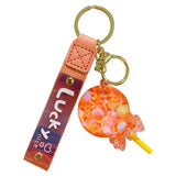Oil Lollipop Rainbow Bean Keychain Couple Accessories Key Chain