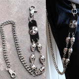 Men's Skull Charm Biker Wallet Chain Keyring