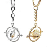 Hourglass Keychain Sand Timer Swivel Metal Pendant Creative Key Rings for Men