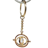Hourglass Keychain Sand Timer Swivel Metal Pendant Creative Key Rings for Men