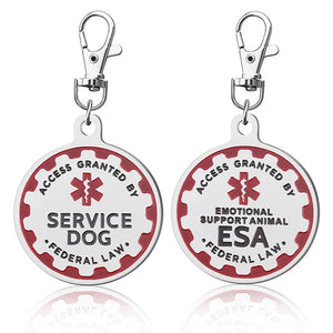 Service Dog Tag, Emotional Support Dog Tag Keychain