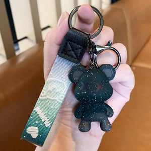 Resin Bear Pendant Keychain Charm for Bag Car KeyRing