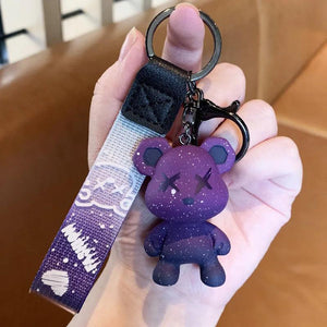Resin Bear Pendant Keychain Charm for Bag Car KeyRing