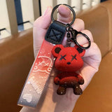 Resin Bear Pendant Keychain Charm for Bag Car KeyRing