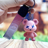Resin Bear Pendant Keychain Charm for Bag Car KeyRing