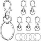 10PCS Swivel Clasps Lanyard Snap Hooks with Key Rings