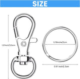 10PCS Swivel Clasps Lanyard Snap Hooks with Key Rings