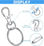 10PCS Swivel Clasps Lanyard Snap Hooks with Key Rings