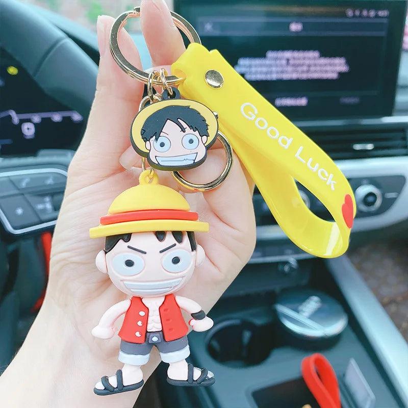 Luffy Silicone Keychain & Lanyard Schoolbag Pendant Cosplay Fans Gift
