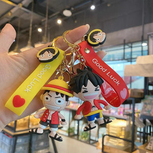 Luffy Silicone Keychain & Lanyard Schoolbag Pendant Cosplay Fans Gift