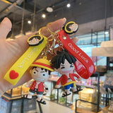 Luffy Silicone Keychain & Lanyard Schoolbag Pendant Cosplay Fans Gift