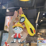 Luffy Silicone Keychain & Lanyard Schoolbag Pendant Cosplay Fans Gift