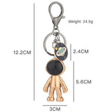 Space Robot Astronaut Keychain Men Women Retro Key Chain Pendant