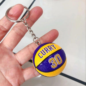Curry Basketball Keychain Car Key Ring All Star Fan Key Chain Ball Shape