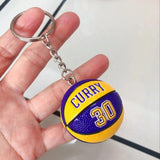 Curry Basketball Keychain Car Key Ring All Star Fan Key Chain Ball Shape