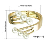 Mixed Metal Charm Cuff Bracelets for Women