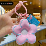 Small Flower Key Chain Plush Pendant for Bag or Car