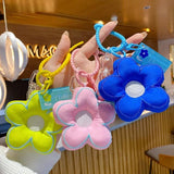 Small Flower Key Chain Plush Pendant for Bag or Car
