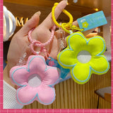 Small Flower Key Chain Plush Pendant for Bag or Car
