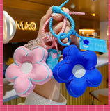 Small Flower Key Chain Plush Pendant for Bag or Car