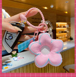 Small Flower Key Chain Plush Pendant for Bag or Car