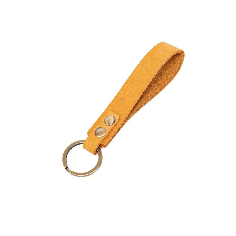 Vintage Leather Keychain for Men Women Car Key Holder