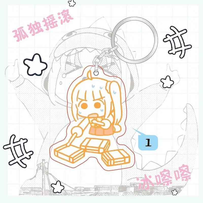 Bocchi The Rock Anime Keychain Yamada Ryo Acrylic Key Ring Pendant