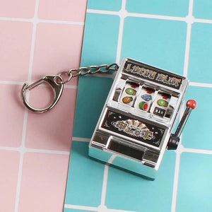 Mini Slot Machine Key Chain Pocket Lucky Jackpot Toy