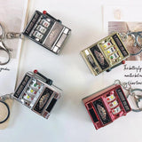 Mini Slot Machine Key Chain Pocket Lucky Jackpot Toy