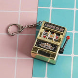 Mini Slot Machine Key Chain Pocket Lucky Jackpot Toy