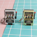 Mini Slot Machine Key Chain Pocket Lucky Jackpot Toy