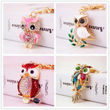 Cartoon Owl Metal Keychain - Cute Animal Accessories for Bags and Cars