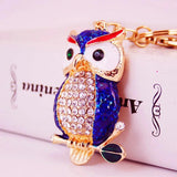 Cartoon Owl Metal Keychain - Cute Animal Accessories for Bags and Cars