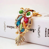 Cartoon Owl Metal Keychain - Cute Animal Accessories for Bags and Cars