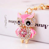 Cartoon Owl Metal Keychain - Cute Animal Accessories for Bags and Cars