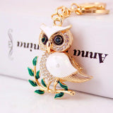 Cartoon Owl Metal Keychain - Cute Animal Accessories for Bags and Cars