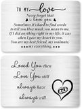 Engraved Wallet Card Inserts for Wife Husband