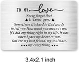 Engraved Wallet Card Inserts for Wife Husband