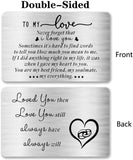Engraved Wallet Card Inserts for Wife Husband