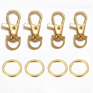 Lanyard Lobster Claw Clasps Kit with Swivel Snap Hooks and Key Rings