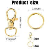 Lanyard Lobster Claw Clasps Kit with Swivel Snap Hooks and Key Rings