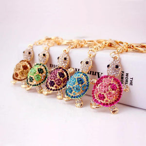 Rhinestone Turtle Keychain - Women Bag Accessory