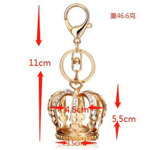 European Crown Rhinestone Car Keychain Full Rhinestone Crown Pendant