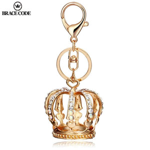 European Crown Rhinestone Car Keychain Full Rhinestone Crown Pendant