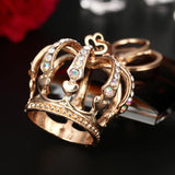 European Crown Rhinestone Car Keychain Full Rhinestone Crown Pendant