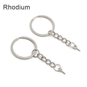 20Pcs 28MM Split Keychain Keyrings for Jewelry Making