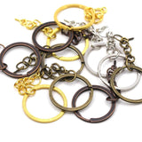 20Pcs 28MM Split Keychain Keyrings for Jewelry Making