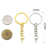 20Pcs 28MM Split Keychain Keyrings for Jewelry Making