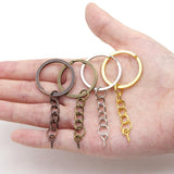 20Pcs 28MM Split Keychain Keyrings for Jewelry Making