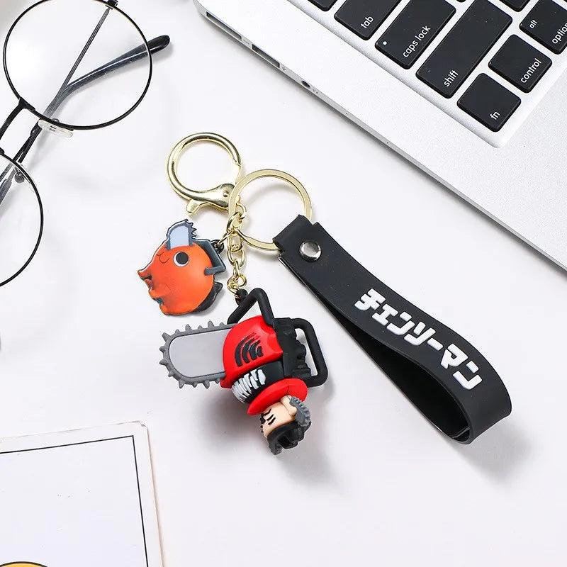 Denji Devil Form Pochita Cosplay Keychain Chainsaw Man Costume Props Gift